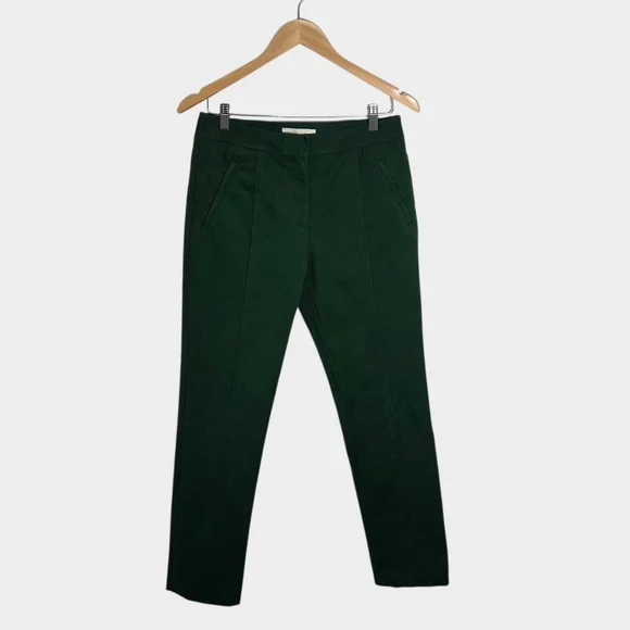 Tory Burch Vanner Ponte Trousers Pants Norwood Green Size 4 - Picture 2 of 8
